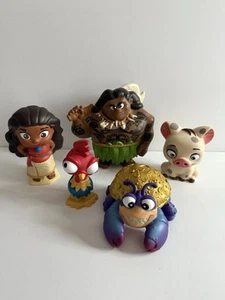 5 Disney Moana Figures Bath Toys Cake Toppers Maui Princess Pua Tomatoa Hei Hei - Picture 1 of 23