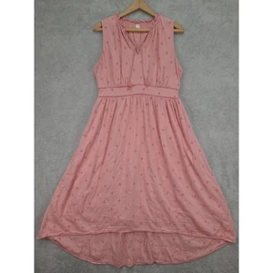 Old Navy Coral Eyelet Dress Lg Sleeveless Casual Summer Sundress Waist Defined - Bild 1 von 12