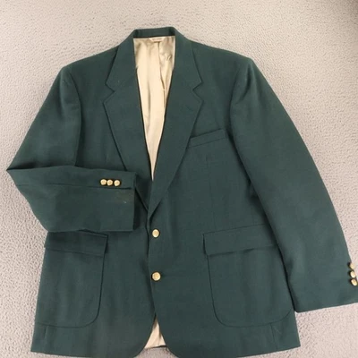 Chaqueta de Colección Hopsack XL XLT 46L Verde Cresta Botones Hecha en EE. UU. Clásica EE. UU. Foto 1 de 4