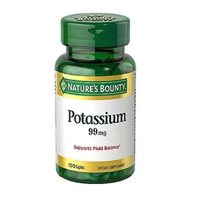 Nature's Bounty Potassium 99mg Supplement Fluid Balance Support Caplets 100 Each - Image 1 of 4