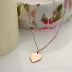 9ct Rose Gold Heart Necklace 16 18 20 " Inches - Picture 1 of 5