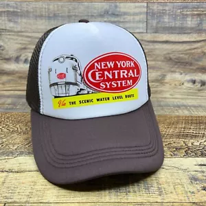Gorra de béisbol Defunct New York Central Railroad para hombre camionero marrón a presión - Imagen 1 de 8