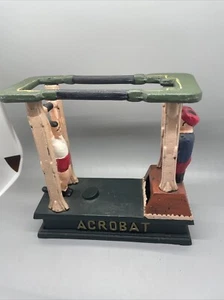 Acrobat Bank Antique Cast Iron Mechanical Bank WORKS Reproduction - Picture 1 of 9