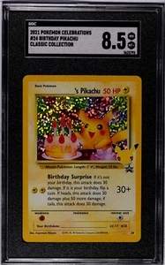Tarjeta Pokémon Celebraciones 2021 #24 Cumpleaños Pikachu Colección Clásica SGC 8,5 - Imagen 1 de 2