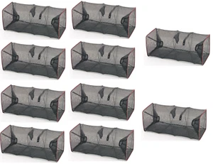 Stock 10 Nasse Trappole Inganno Pesca Pesci Gamberi Seppie Granchi Nassa TPS - Foto 1 di 1