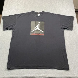 Camicia VINTAGE Nike Air Jordan uomo 3XL Jumpman basket NBA blu navy scuro Y2K - Foto 1 di 11