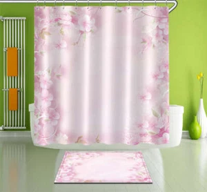 Good Peach Waterproof Bathroom Polyester Shower Curtain Liner Water Resistant - Foto 1 di 6