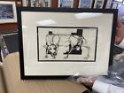 Walt Peregoy Framed Original Drawing Of A Dog 1958 With COA