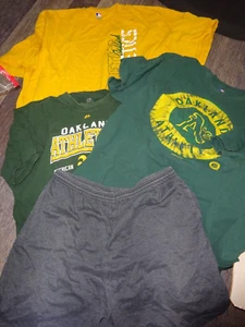 bundle Men's 2X 3X XXL shirt + free kukui nut necklace Oakland Athletics A's - Picture 1 of 9