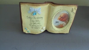 Russ Baptism Christening Boy's Picture Frame 2 1/2" x 3 1/2" - Picture 1 of 3