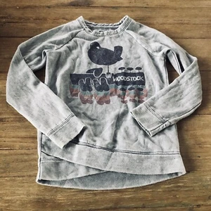 Woodstock Kids Long Sleeve Sweatshirt Super Soft Gray 7/8 - Picture 1 of 4
