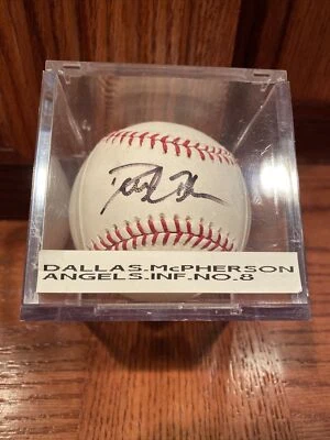 Angels 2004 Dallas Mcpherson béisbol autografiado Foto 1 de 3