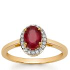 14 Karat Gold natürlicher Rubin & Diamant Ring (FINK98) handgefertigter Edelstein Ring