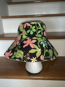 VERA BRADLEY Reversible Hibiscus Hawaii Luau Rain Bucket Hat Sun NWOT ❤️tbbag