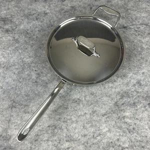 All-Clad Metalcrafters USA D5 Stainless Steel Polished 3qt Saute Pan w/Lid Fryer - Picture 1 of 10