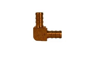Brass Watts 1/2" PEX Crimp Elbow Part# PCE33X-10 (Bag of 10) - Picture 1 of 2