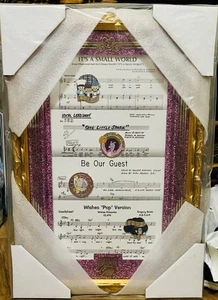 Disney Imagination Gala Music Sheet It’s A Small World Framed Pin Set LE HTF - Picture 1 of 2