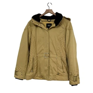 NILS Ski Womens Full Zip Hooded Insulated Coat Jacket Winter Size 12 Gold - Picture 1 of 17