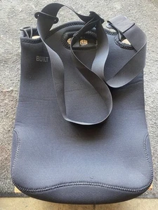 BUILT NY Overbuilt Laptop Case Bag Tote Black With Strap 15” x 12” Neoprene - Photo 1/4