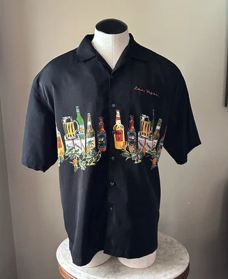 Camisa estilo hawaiano Malibu Dreams MD XL Black Beer Vegas, divertida, Foto 1 de 4
