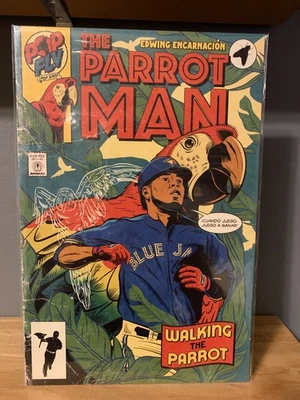 Impresión artística Pop Fly Pop Shop Loro Hombre Edwin Encarnación Toronto Azulejos Foto 1 de 2