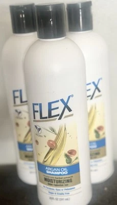 Lote de 3 champú Flex aceite de argán extracto de hierbas vegano 20 oz.  ¡TAMAÑO COMPLETO! Foto 1 de 2