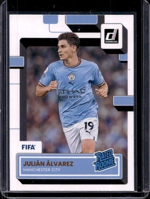 Donruss Julián Álvarez 2022 clasificación novato #198 Man City Foto 1 de 2