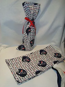 Houston Texans NFLFootball tela hecha a mano 15""x6,5"" bolsa de regalo/vino NUEVA - Imagen 1 de 1