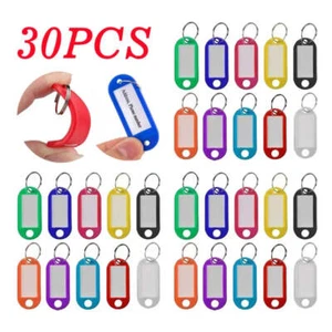 10/30 Piezas 10 Colores Multicolor Plástico Llavero Etiquetas Identificación Equipaje Etiquetas Lo último - Imagen 1 de 6