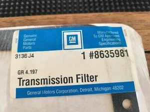 transmission filter kit 8635981 - Picture 1 of 3