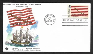 #1354 6c Historic Flags - First Navy Jack - Boy Scouts FDC - Picture 1 of 2