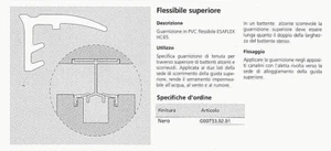 Guarnizione PVC alzante scorrevole AGB G007330201 Superiore AL METRO - Foto 1 di 1
