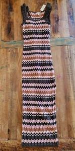 Heartloom Womens Small Bennet Knit Maxi Dress Sleevless Pink Brown Boho Fall NWT - Picture 1 of 4