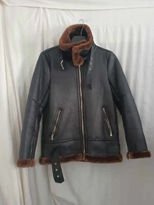 zara women outewear coat black size xs (E740) - Picture 1 of 9