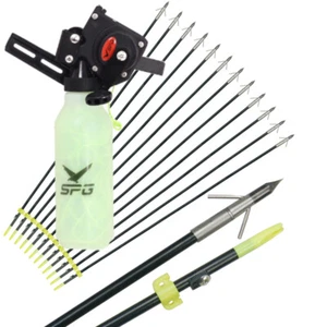 Hunting Archery Bow Fishing Spincast Reel Compound Bow Recurve Bowfishing Arrows - Picture 1 of 23