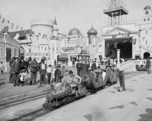 Miniature Train Coney Island 1905 Vintage 8x10 Reprint Of Old Photo - Picture 1 of 1
