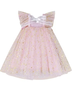 Baby Girls Christmas Tulle Tutu Dress Sleeveless Sequin Layered Dresses, Sz 3-4T - Picture 1 of 7