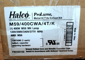 Kit de lastre de haluro metálico Halco 55152 M59/400CWA/4T/K, 400W, nuevo en caja - Imagen 1 de 2