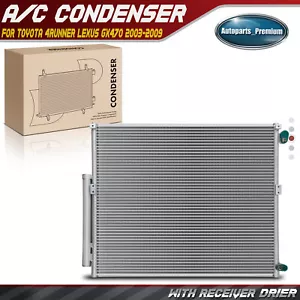 AC Condenser w/Receiver Drier for Toyota 4Runner Lexus GX470 2003-2009 4.0L 4.7L - Picture 1 of 8