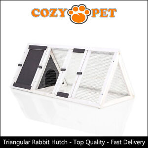 Triangular Rabbit Hutch By Cozy Pet Grey Guinea Pig Hutches Ferret Runs RH05GR