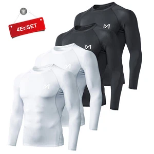 4 Pack/Set Compression Shirts for Men Long Sleeve Athletic Base Layer Undershirt - Picture 1 of 19