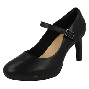 Damas Clarks Elegantes Tacones de Plataforma Mary Jane Estilo Corte Zapatos Ambyr Brillo - Imagen 1 de 10