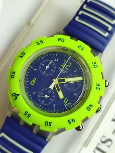 SWATCH+AQUACHRONO BIG+SBK401 FLUO IN WATER+NEU/NEW - Imagen 1 de 3