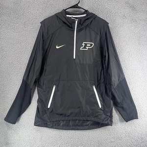Nike Purdue University 1/4 Zip Hooded Windbreaker Jacket Men’s Size Medium 3H - Picture 1 of 10