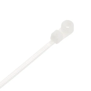 Mount Head Cable Zip Ties 6 Inch Screw Hole Nylon Wire Strap White 50pcs - Afbeelding 1 van 4