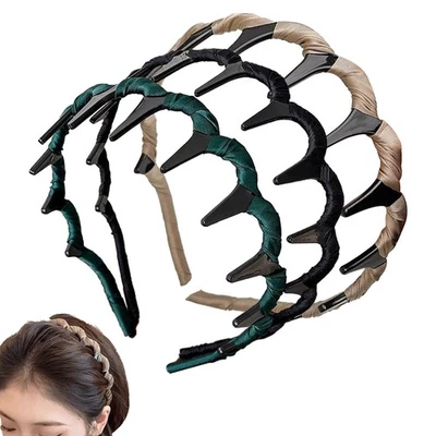 Diadema vintage de perlas artificiales de alto cráneo de 3 piezas, diademas elegantes🔥 Foto 1 de 4