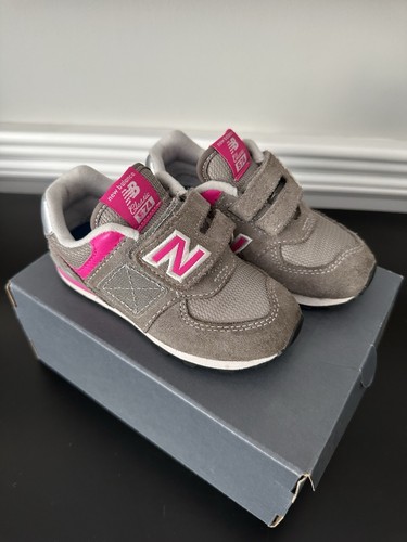 Sneakers New Balance bambino classiche 574 grigio e rosa taglia 8