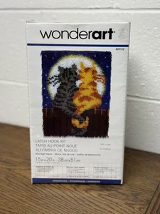 Wonderart Latch Hook Kit Moonlight Meow 15”x20” Kittens Cats Animals NEW Sealed - Picture 1 of 4