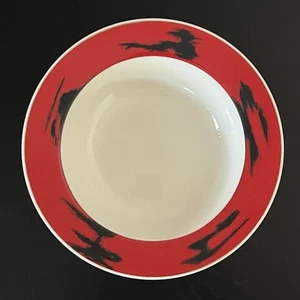 Bol à soupe céréales Mikasa Negora rouge bordé noir L2115 Bardi Japon Chine fine 7” - Photo 1/7