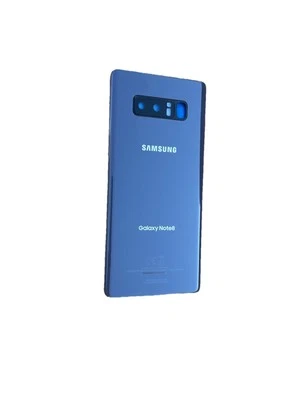 Cubierta trasera de batería de vidrio OEM Samsung Galaxy Note 8 + lente de cámara gris orquídea Foto 1 de 2